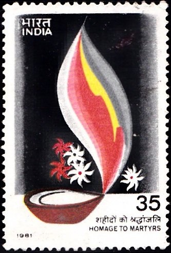 848 Homage to Martyrs [India Stamp 1981]