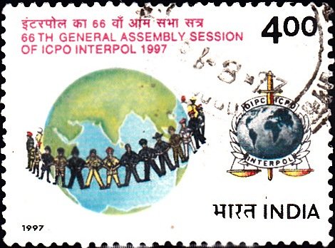 1568 Interpol [India Stamp 1997]