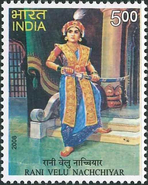2434 Rani Velu Nachchiyar [India Stamp 2008]
