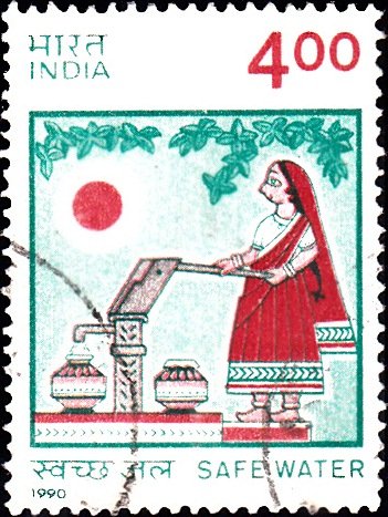 1244 Safe Water [India Stamp 1990]