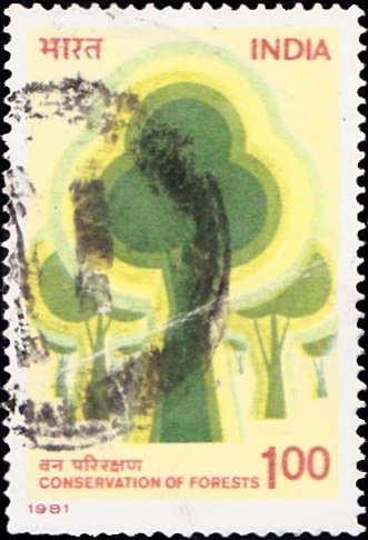 855 Conservation of Forests [India Stamp 1981]