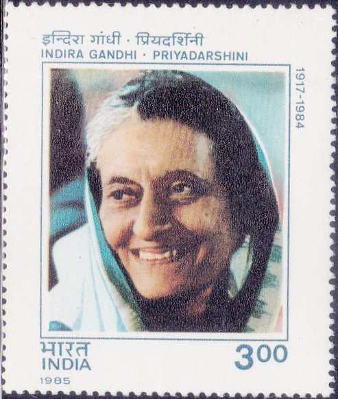 1018-indira-gandhi-priyadarshini-india-stamp-1985