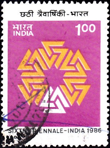 1036-sixth-triennale-india-stamp-1986