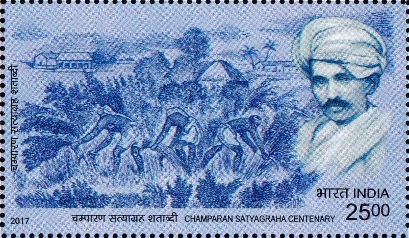 First Satyagraha Movement led by Mahatma Gandhi in 1917